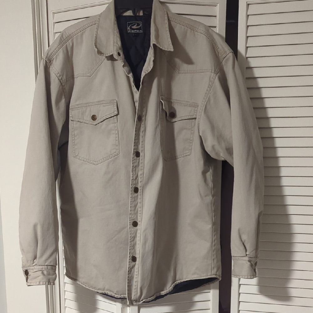 Roper Light Tan Shirt "Chore" Jacket - Large